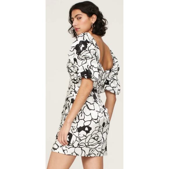 Ronny Kobo Black White Floral Dress 12 - Picture 2 of 12